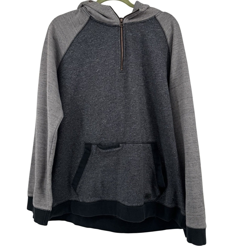 Outpost Makers Men's XXL Quarter Zip Hoodie Fleece Lined Pullover Gray no string